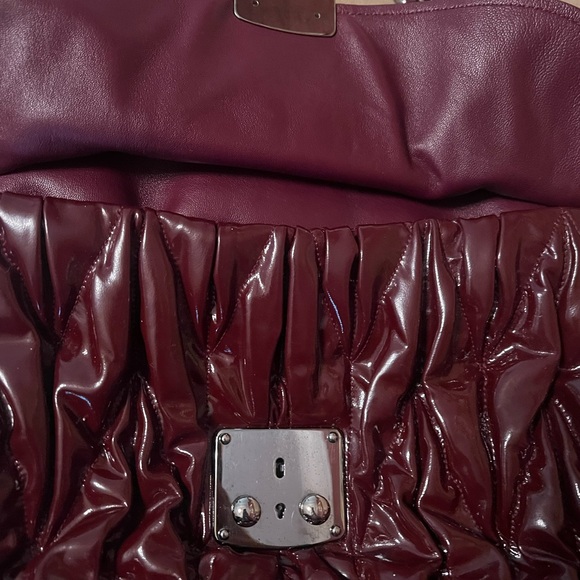 MIU MIU Gray Matelassé Ruffled Puff Leather - Picture 14 of 16